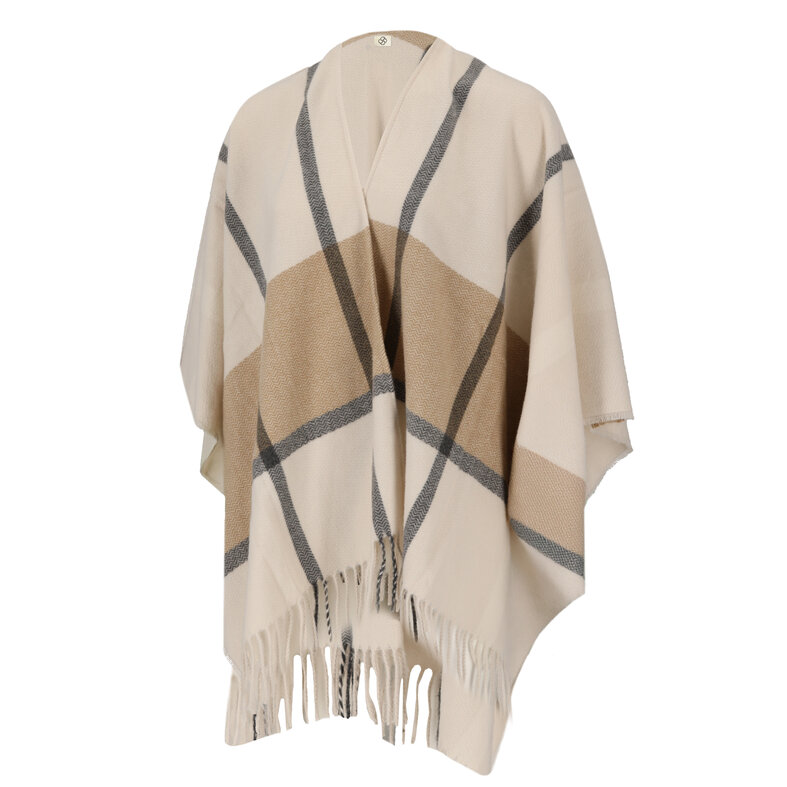 Sarlini Sarlini Women's Wrap Poncho Beige
