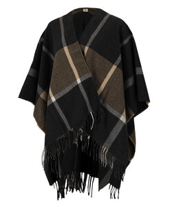 Sarlini Women's Wrap Poncho Black