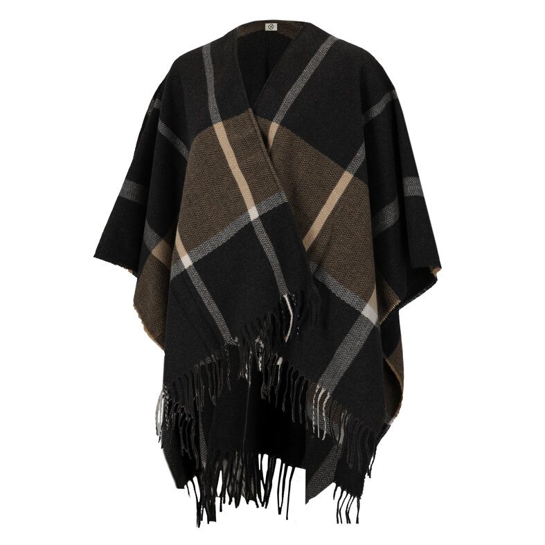 Sarlini Sarlini Women's Wrap Poncho Black