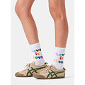 Happy Socks Happy Socks Dames/Heren Pride Sokken "Love is Love" 1-Pack Wit