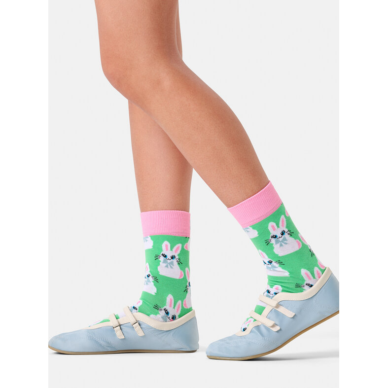 Happy Socks Happy Socks Women's Socks Bunny 1 Pair Light Green/Pink
