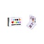 Happy Socks Happy Socks Women's/Men's Pride Socks "Love is Love" Gift Box 3-Pack White/Rainbow Striped/Hearts