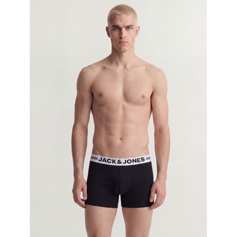 Jack & Jones Jack & Jones Heren Boxershorts Trunks JACSENSE 5-Pack Effen Zwart