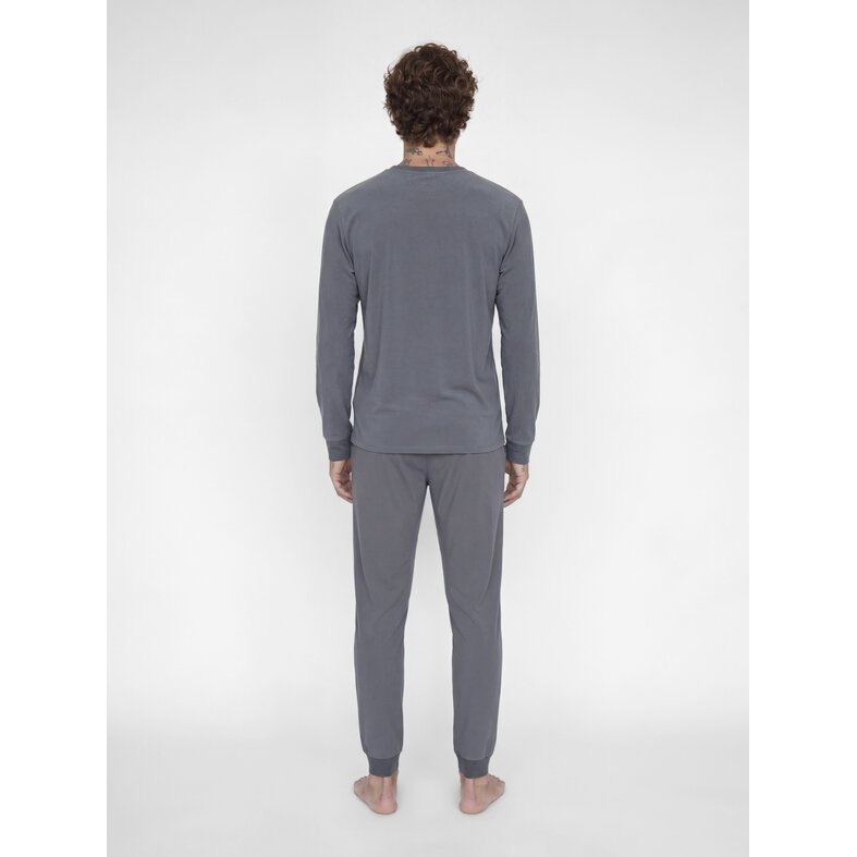 Jack & Jones Jack & Jones Heren Lounge Pyjama Set Lang Polyester Effen Grijs