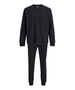 Jack & Jones Men's Lounge Pajama Set Long Polyester Black