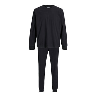 Jack & Jones Heren Lounge Pyjama Set Lang Polyester Zwart