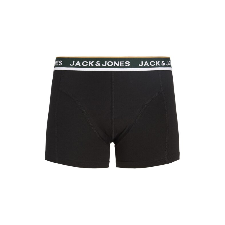 Jack & Jones Jack & Jones Heren Boxershorts Trunks JACSWAY 3-Pack Effen Donkergroen/Donkergrijs/Zwart