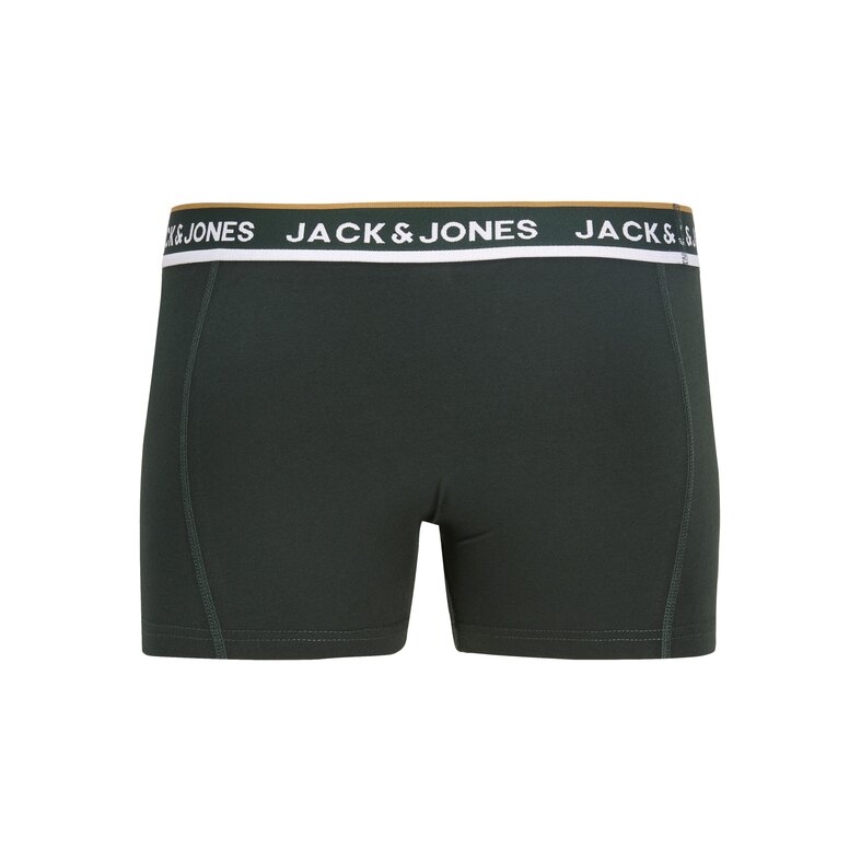 Jack & Jones Jack & Jones Heren Boxershorts Trunks JACSWAY 3-Pack Effen Donkergroen/Donkergrijs/Zwart