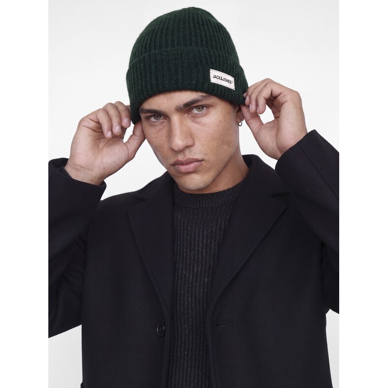 Jack & Jones Jack & Jones Heren Muts JACCOLTON Beanie Donkergroen/Donkerblauw