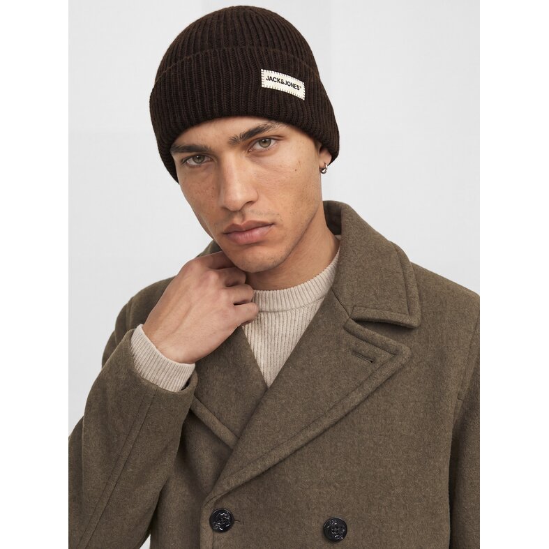 Jack & Jones Jack & Jones Heren Muts JACCOLTON Beanie Donkerbruin