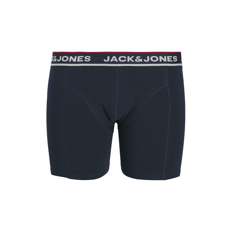 Jack & Jones Jack & Jones Heren Plus Size Boxershorts Trunks JACSWAY 3-Pack Effen Grijs/Blauw/Donkerblauw