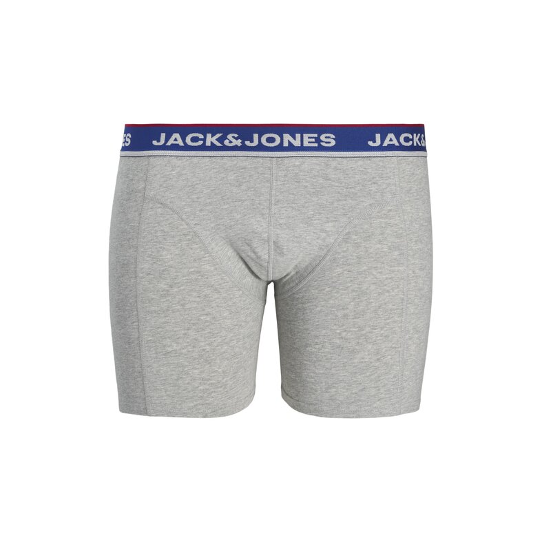 Jack & Jones Jack & Jones Heren Plus Size Boxershorts Trunks JACSWAY 3-Pack Effen Grijs/Blauw/Donkerblauw