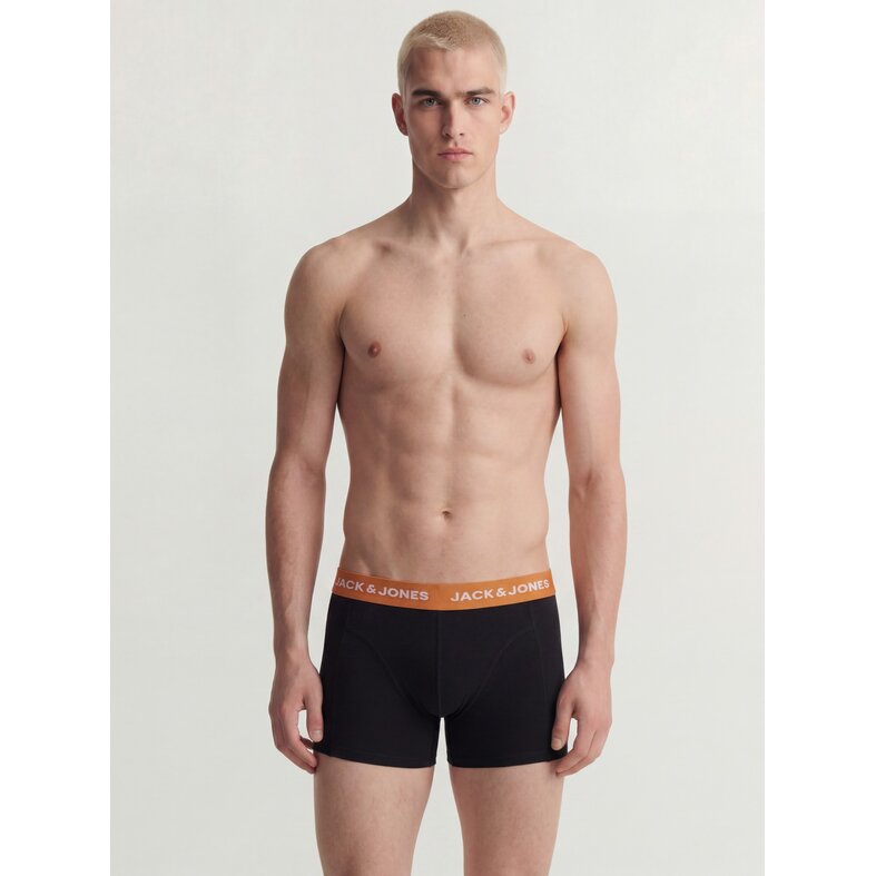 Jack & Jones Jack & Jones Heren Boxershorts Trunks JACOLIVER 5-Pack Effen Zwart