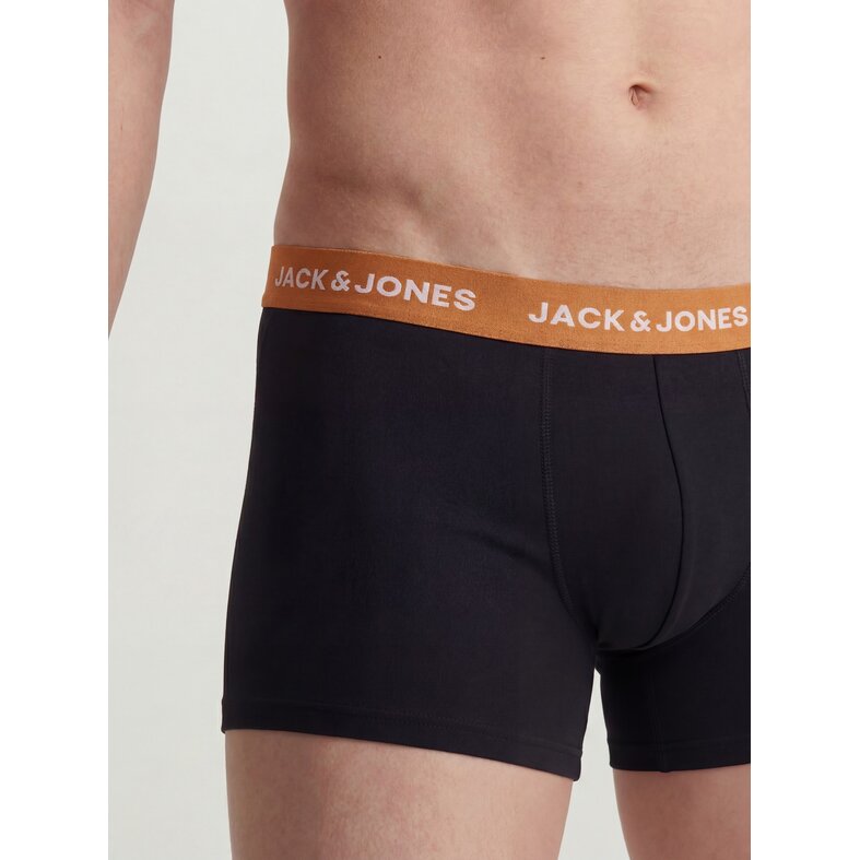 Jack & Jones Jack & Jones Heren Boxershorts Trunks JACOLIVER 5-Pack Effen Zwart