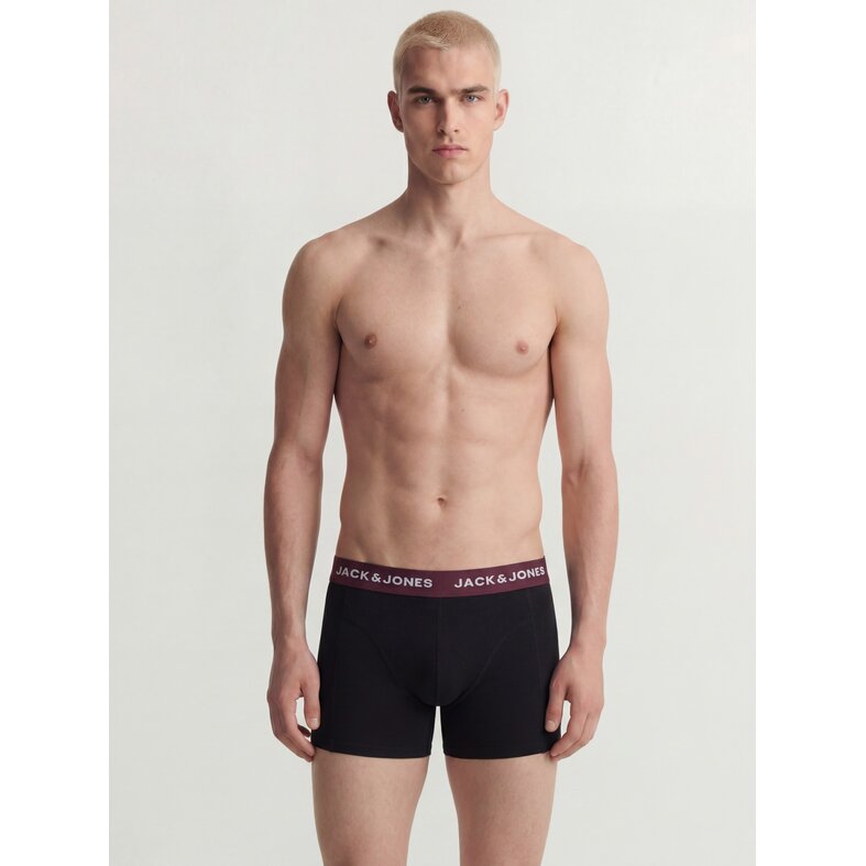 Jack & Jones Jack & Jones Heren Boxershorts Trunks JACOLIVER 5-Pack Effen Zwart