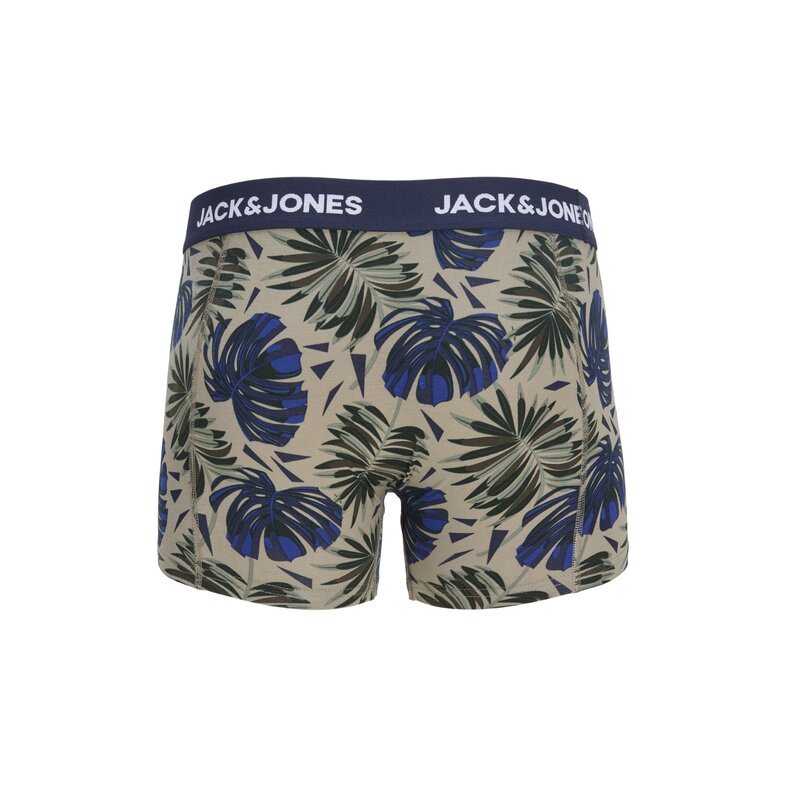 Jack & Jones Jack & Jones Heren Boxershorts Trunks JACHENDO 5-Pack Blauw/Groen Bladeren Print