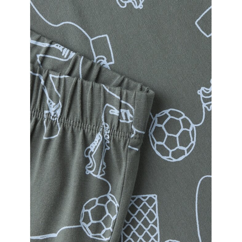 Name It Name It Boys' Long Pajama Set NKMNIGHTSET Soccer Print Gray