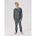 Name It Name It Boys' Long Pajama Set NKMNIGHTSET Soccer Print Gray
