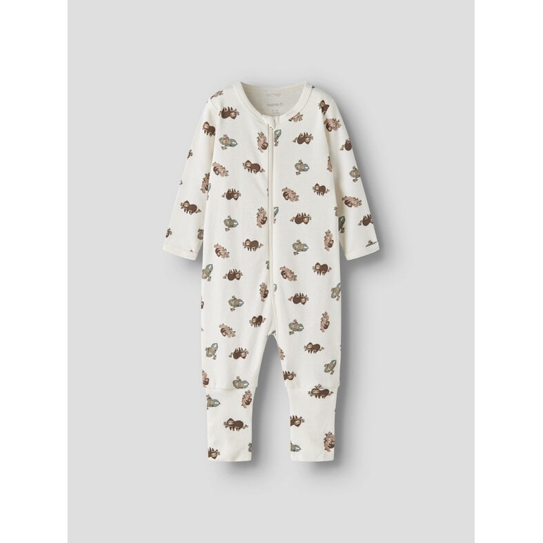 Name It Name It Baby Pajamas NBNNIGHTSUIT SLOTH Zip Sleepset 2-Pack Sloth Print