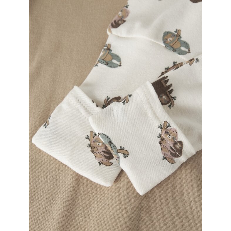 Name It Name It Baby Pajamas NBNNIGHTSUIT SLOTH Zip Sleepset 2-Pack Sloth Print