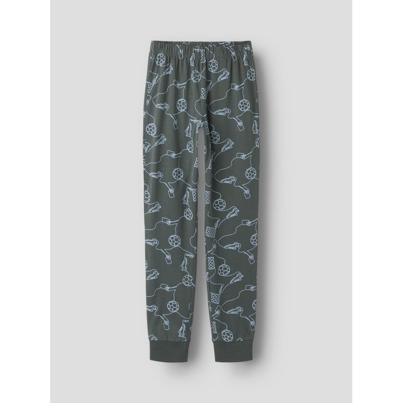 Name It Name It Boys' Long Pajama Set NKMNIGHTSET Soccer Print Gray