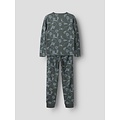 Name It Name It Jongens Lange Pyjama Set NKMNIGHTSET Voetbal Print Grijs