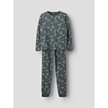 Name It Name It Jongens Lange Pyjama Set NKMNIGHTSET Voetbal Print Grijs