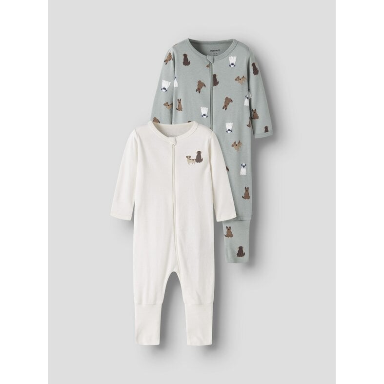 Name It Name It Baby Pajamas NBMNIGHTSUIT DOG Zip Sleepset 2-Pack Dog Print