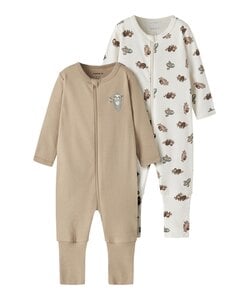 Name It Baby Pajamas NBNNIGHTSUIT SLOTH Zip Sleepsuit 2-Pack Sloth Print