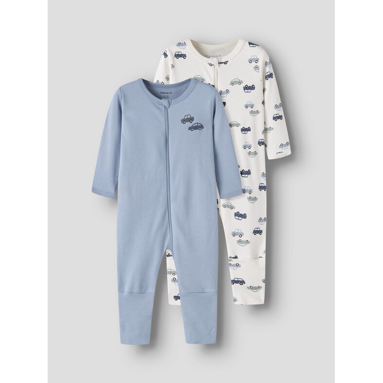 Name It Name It Baby Pajamas NBMNIGHTSUIT CAR Zip Sleepset 2-Pack Car Print