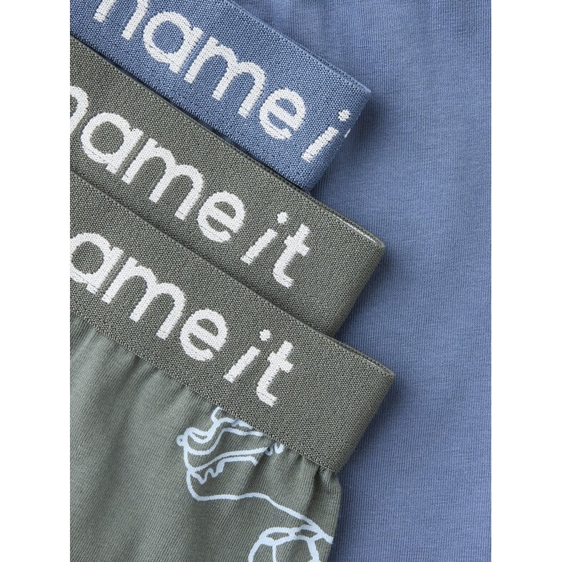 Name It Name It Boys' Boxer Shorts Trunks NKMBOXER KICK OFF 3-Pack Soccer Print Gray/Blue