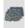 Name It Name It Boys' Boxer Shorts Trunks NKMBOXER KICK OFF 3-Pack Soccer Print Gray/Blue