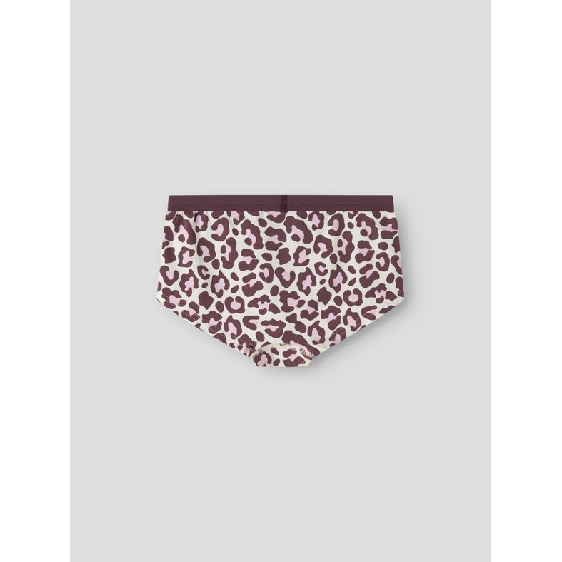 Name It Name It Girls' Hipsters NKFHIPSTER LEO 3-Pack Mauve/Pink Solid/Leopard Print
