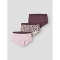 Name It Name It Girls' Hipsters NKFHIPSTER LEO 3-Pack Mauve/Pink Solid/Leopard Print
