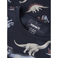 Name It Name It Jongens Lange Pyjama Set NMMNIGHTSET DINO Donkerblauw Dinosaurus Print