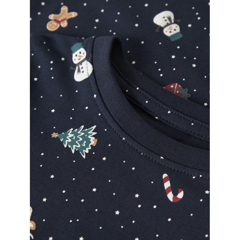 Name It Name It Boys'/Girls' Children's Christmas Pajama Set NMNVISMAS Dark Blue