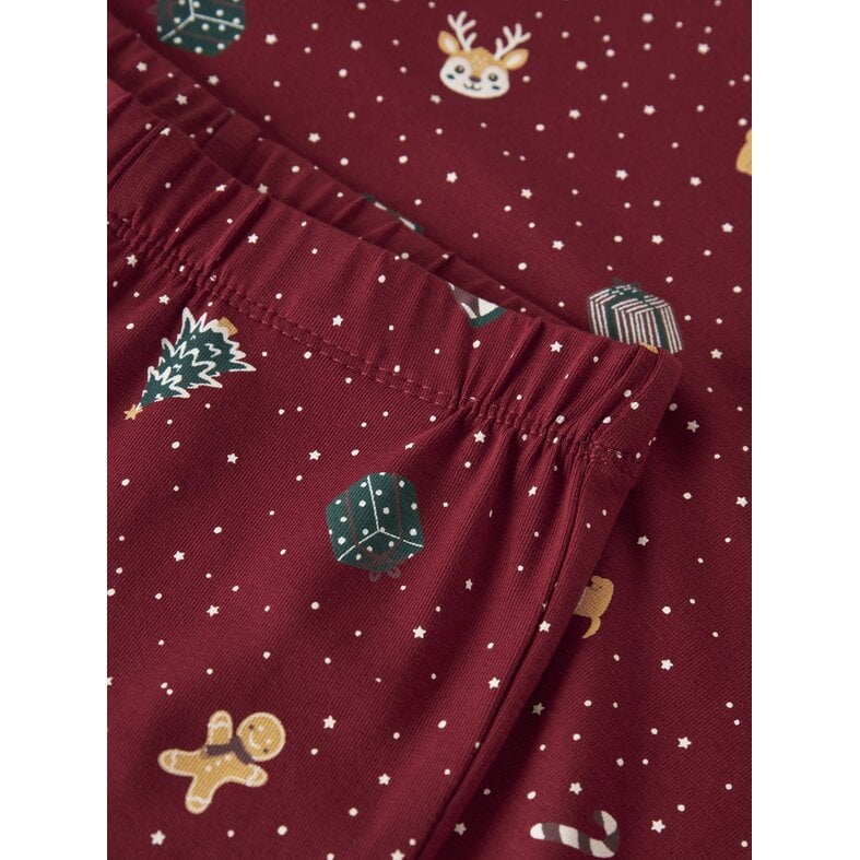 Name It Name It Boys'/Girls' Children's Christmas Pajama Set NMNVISMAS Red