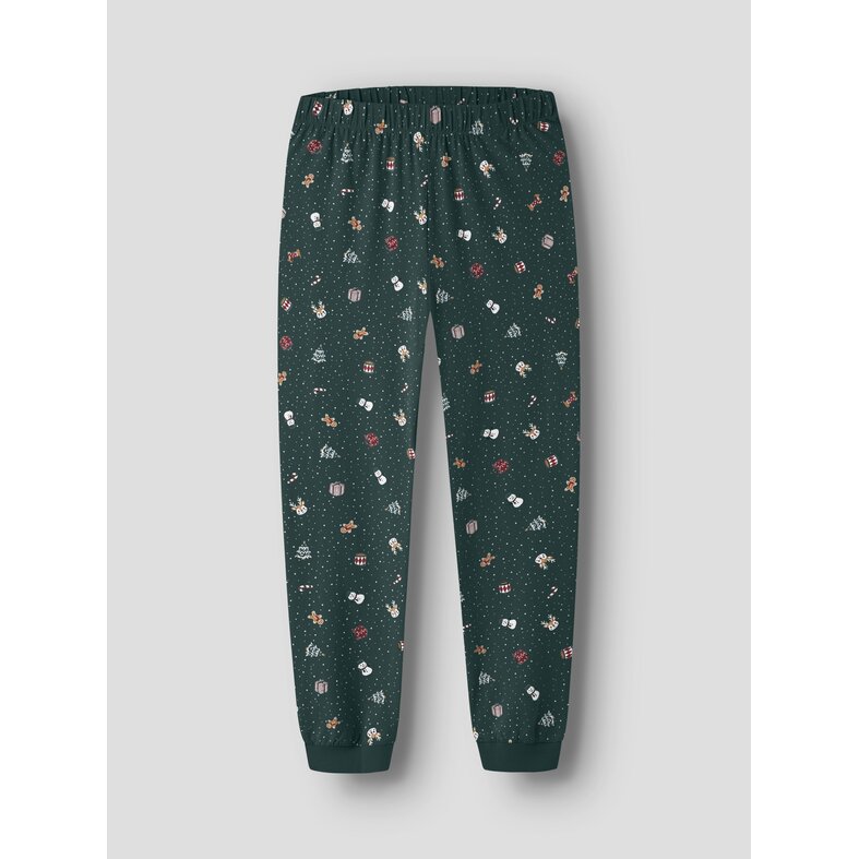 Name It Name It Dames/Heren Kerst Pyjama Set Lang NANVISMAS Groen