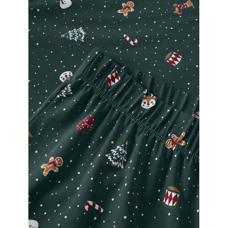 Name It Name It Dames/Heren Kerst Pyjama Set Lang NANVISMAS Groen