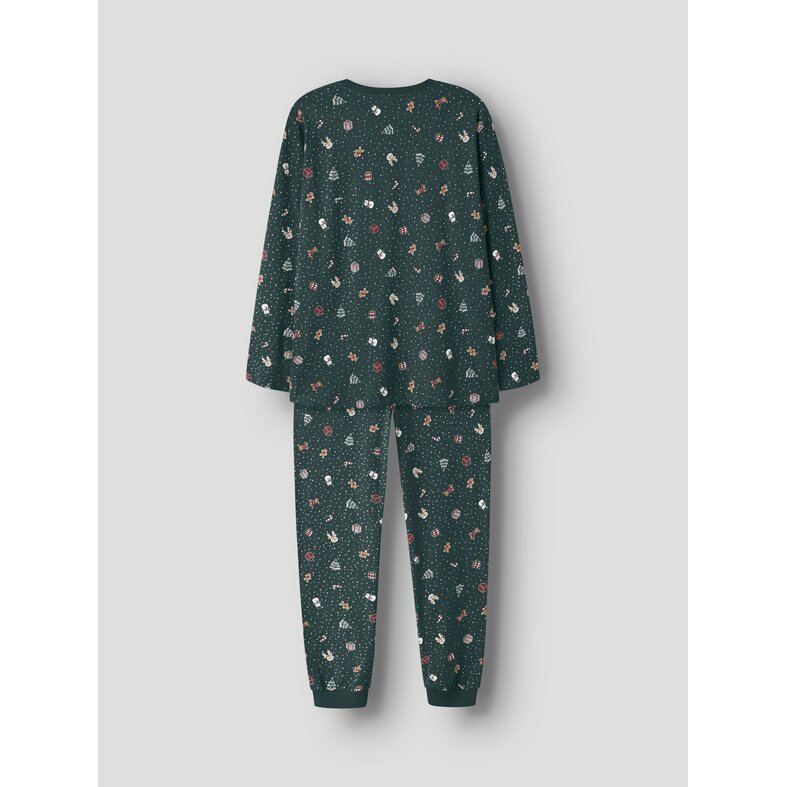 Name It Name It Dames/Heren Kerst Pyjama Set Lang NANVISMAS Groen