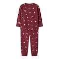 Name It Name It Jongens/Meisjes Kinder Kerst Pyjama Set NMNVISMAS Rood