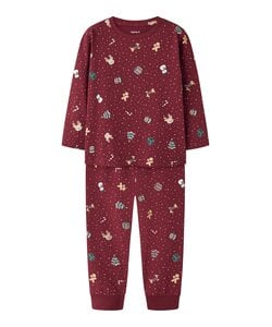 Name It Boys'/Girls' Children's Christmas Pajama Set NMNVISMAS Red