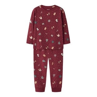 Name It Boys'/Girls' Children's Christmas Pajama Set NMNVISMAS Red