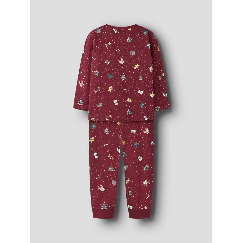Name It Name It Boys'/Girls' Children's Christmas Pajama Set NMNVISMAS Red