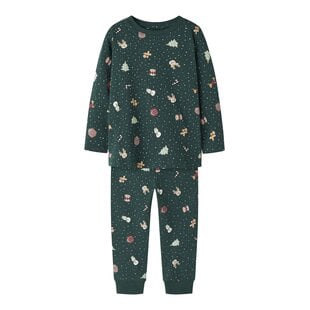 Name It Boys'/Girls' Children's Christmas Pajama Set NMNVISMAS Green