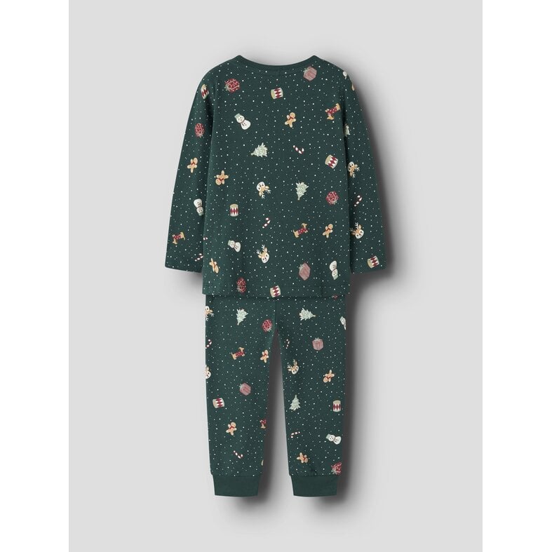 Name It Name It Boys'/Girls' Children's Christmas Pajama Set NMNVISMAS Green