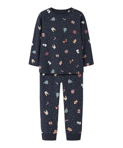 Name It Boys'/Girls' Children's Christmas Pajama Set NMNVISMAS Dark Blue
