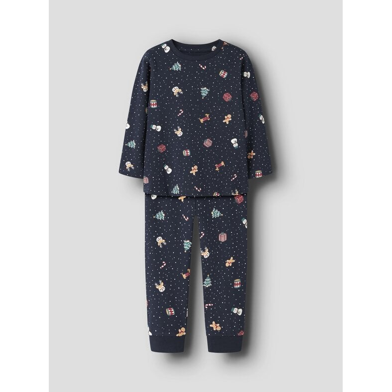 Name It Name It Boys'/Girls' Children's Christmas Pajama Set NMNVISMAS Dark Blue