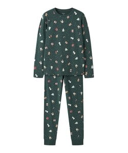 Name It Boys'/Girls' Children's Christmas Pajama Set NKNVISMAS Green