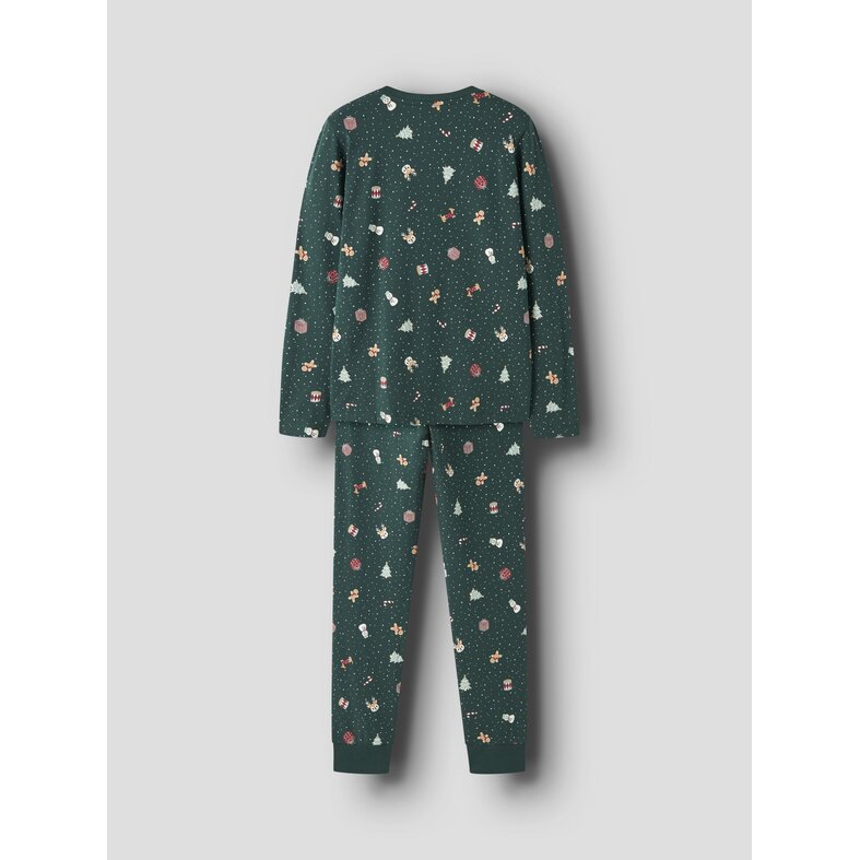 Name It Name It Boys'/Girls' Children's Christmas Pajama Set NKNVISMAS Green